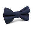 Venice Navy Blue Striped Kids Bow Tie