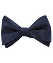 Venice Navy Blue Striped Self Tied Bow Tie