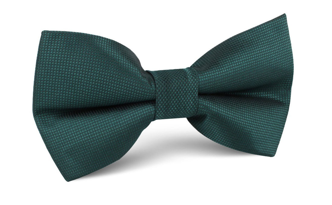 Venice Dark Green Diamond Bow Tie