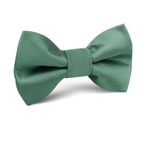 Viridian Green Satin Kids Bow Tie