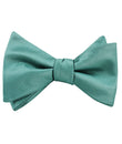 Viridian Green Twill Self Tied Bow Tie