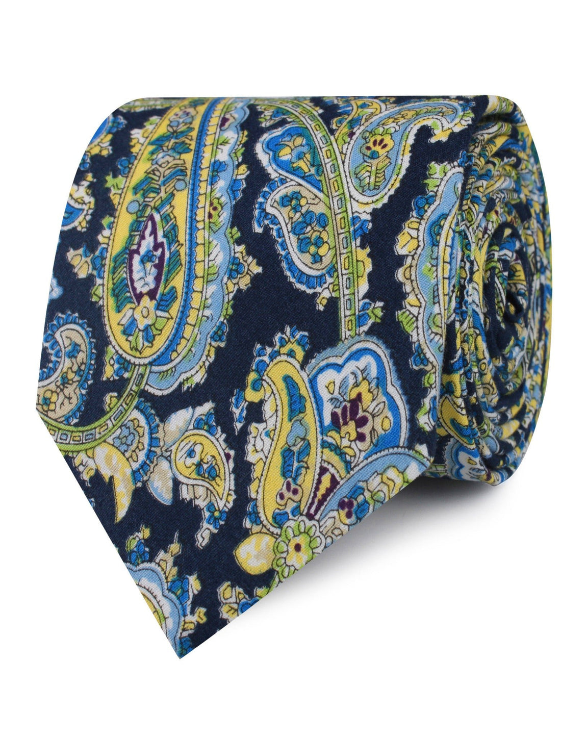 Vivara Yellow on Blue Paisley Necktie