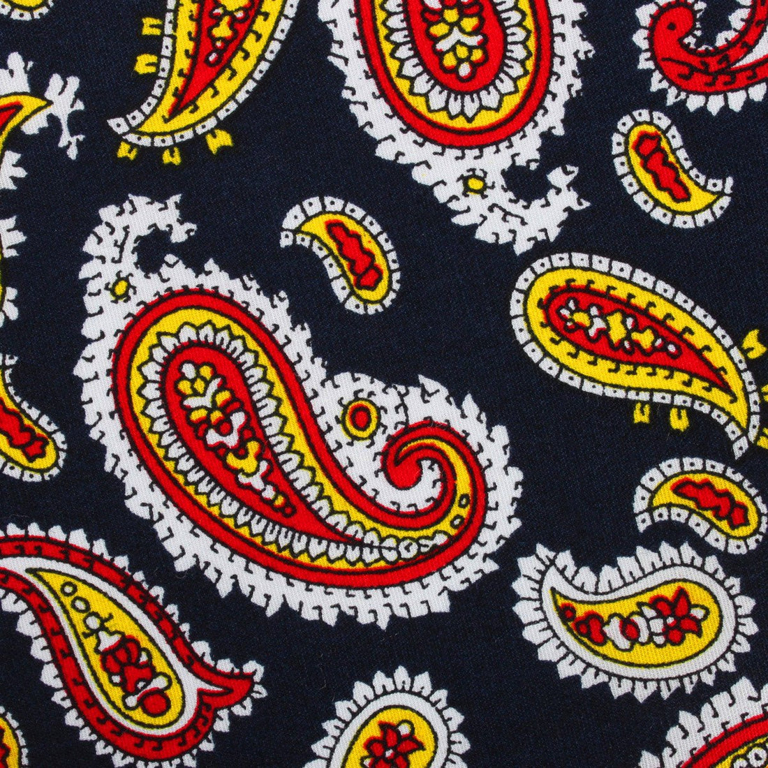 Vulcano Red & Yellow Paisley Fabric Kids Bowtie