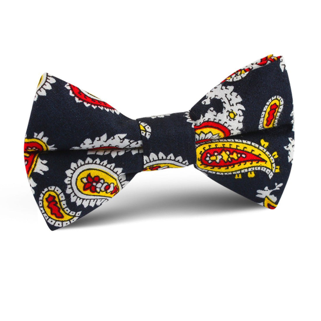 Vulcano Red & Yellow Paisley Kids Bow Tie