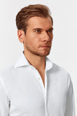 Walters White Twill Easy Care French Cuff Shirt