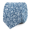 White Orchid Floral Slim Tie