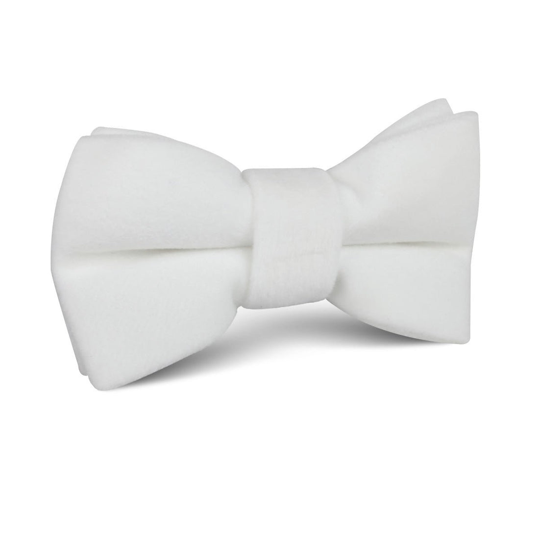 White Velvet Kids Bow Tie