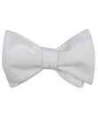 White Velvet Self Tied Bow Tie