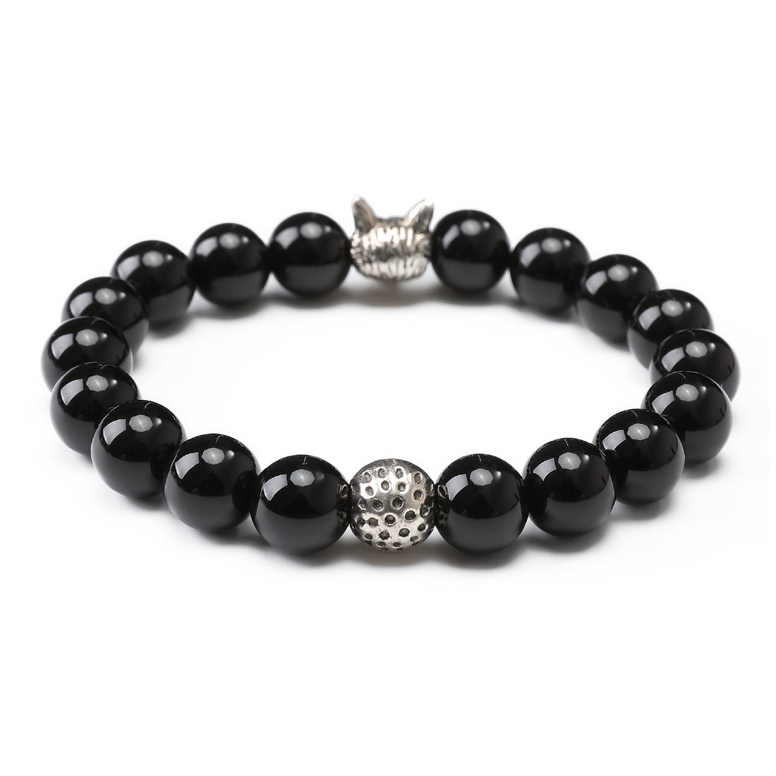 Wild Wolf Onyx Bracelet Back