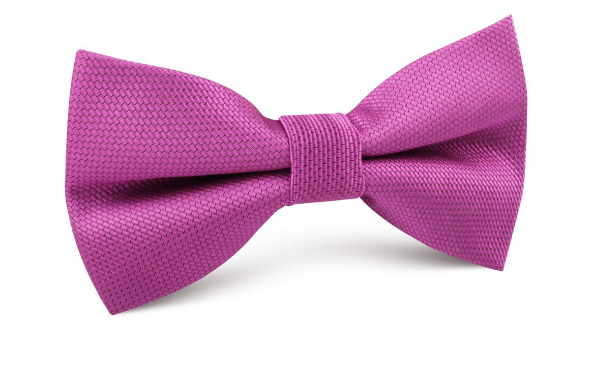 Wild Orchid Purple Weave Bow Tie