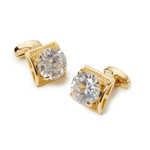 Windsor Crystal Gold Cufflinks