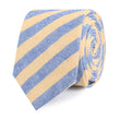 Yellow & Blue Bengal Linen Slim Tie