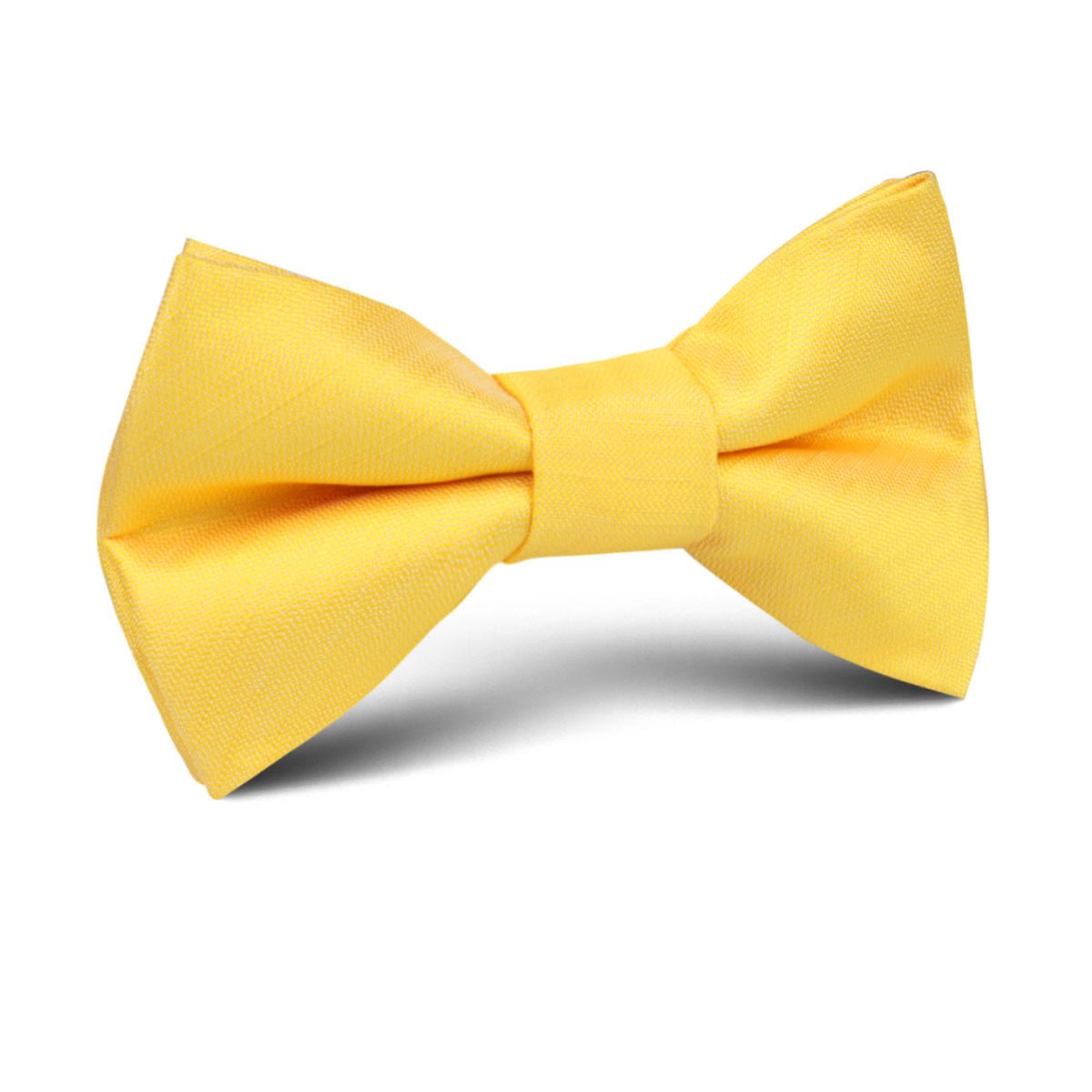 Yellow Grain Slub Kids Bow Tie