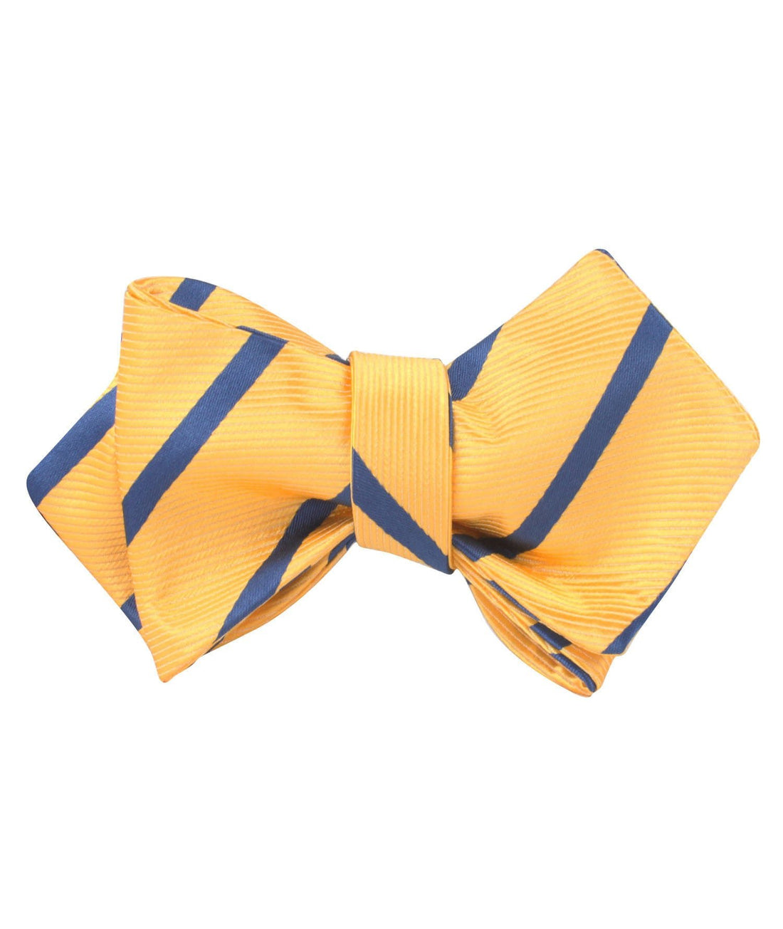 Yellow Pencil Stripe Diamond Self Bowtie