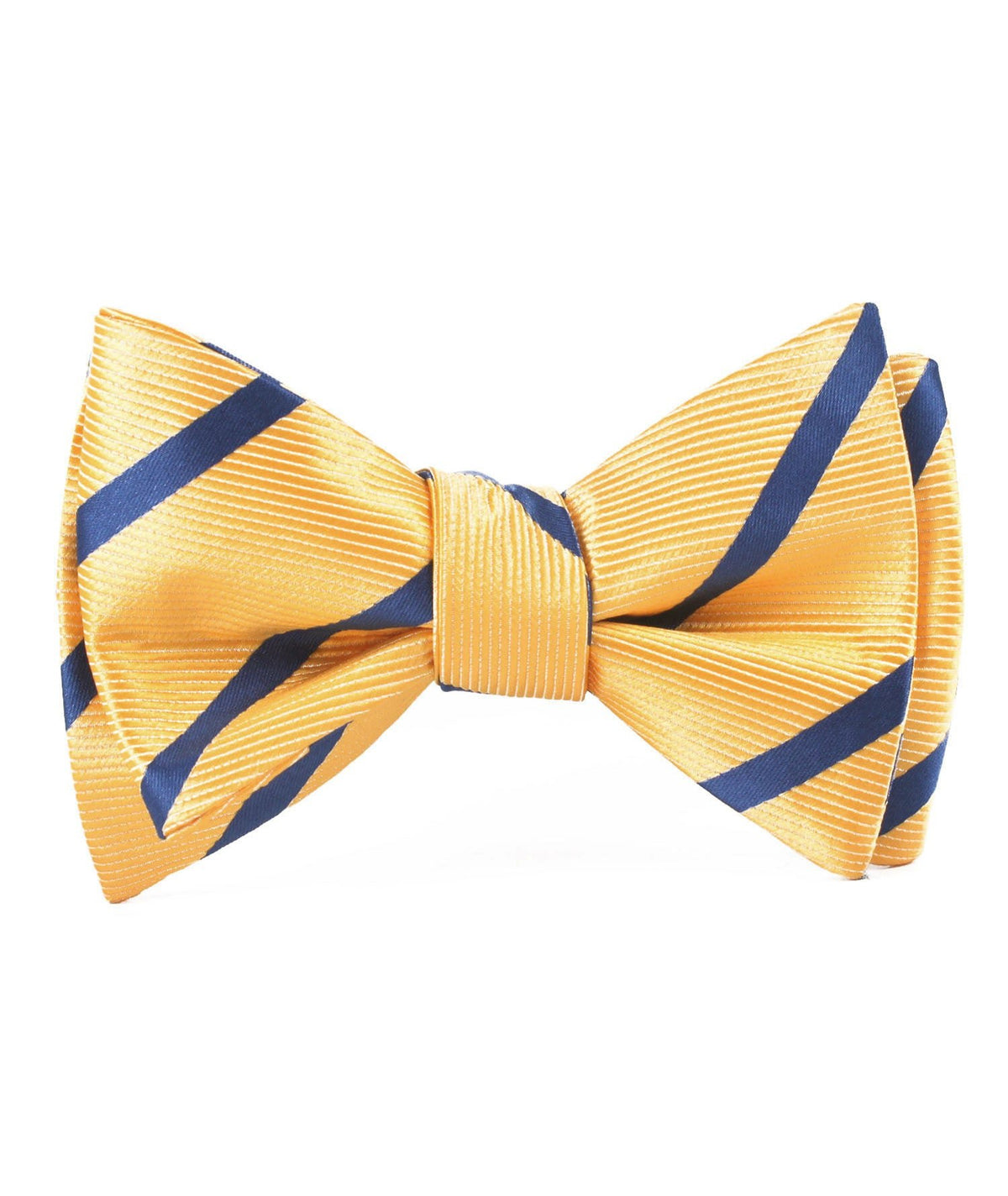 Yellow Pencil Stripe Self Tied Bowtie