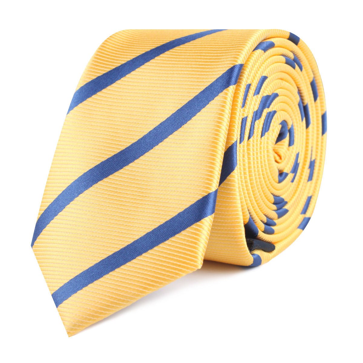 Yellow Pencil Stripe Slim Tie