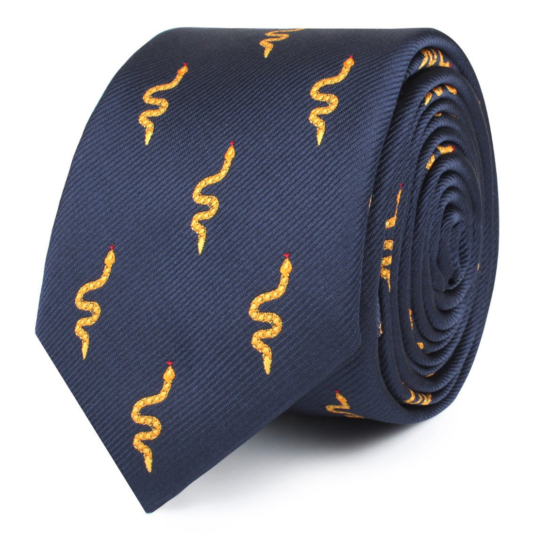 Yellow Snake Skinny Ties