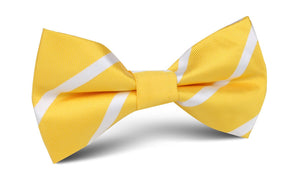 Yellow Striped Bow Tie