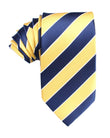 Yellow and Navy Blue Striped Tie