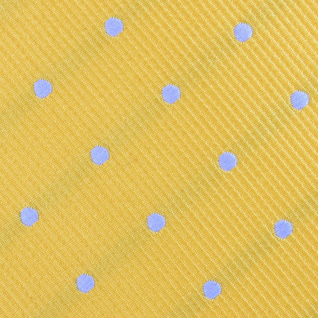 Yellow on Blue Pin Dots Fabric Necktie