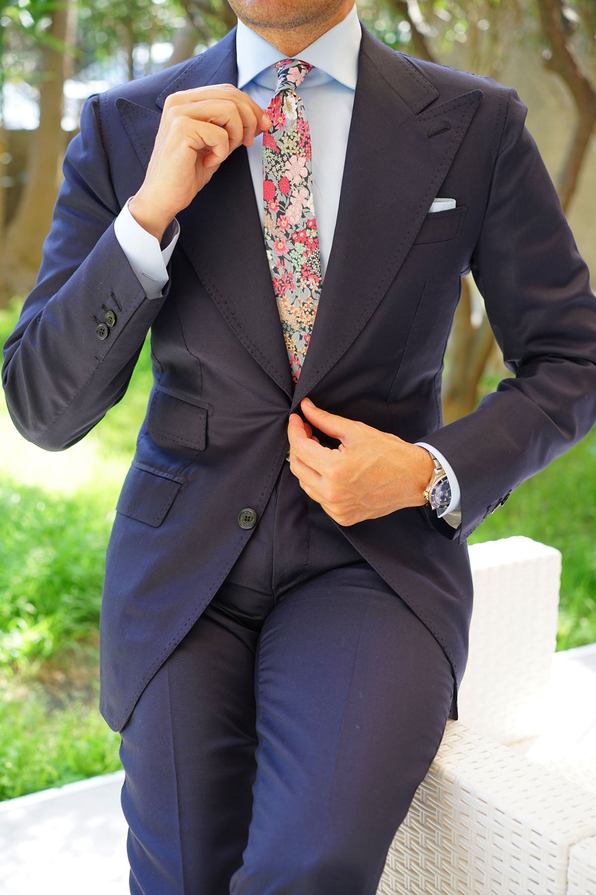 Africacian Kirstenbosch Flower Skinny Tie | Men's Floral Slim Ties AU ...