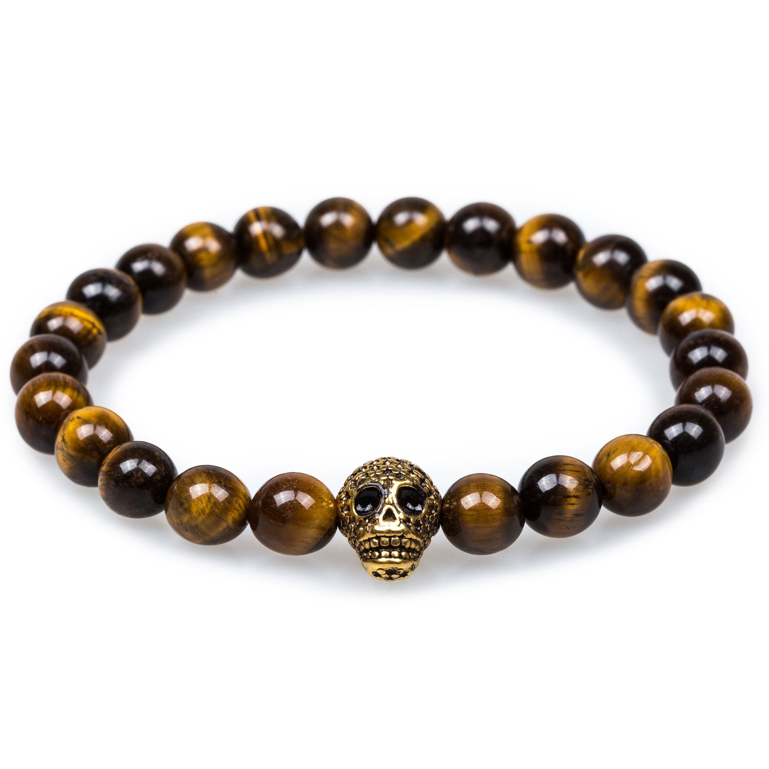 Gold Skull Beads Bracelet – Tiascollections
