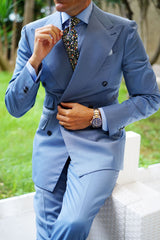 Anemone Floral Tie | Navy Blue Flower Necktie | Wedding Ties for Men | OTAA