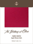 Apple Maroon Satin Y151 Fabric Swatch