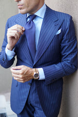 Aztec Blue Herringbone Necktie | Shop Business Tie | Best Ties for Men ...