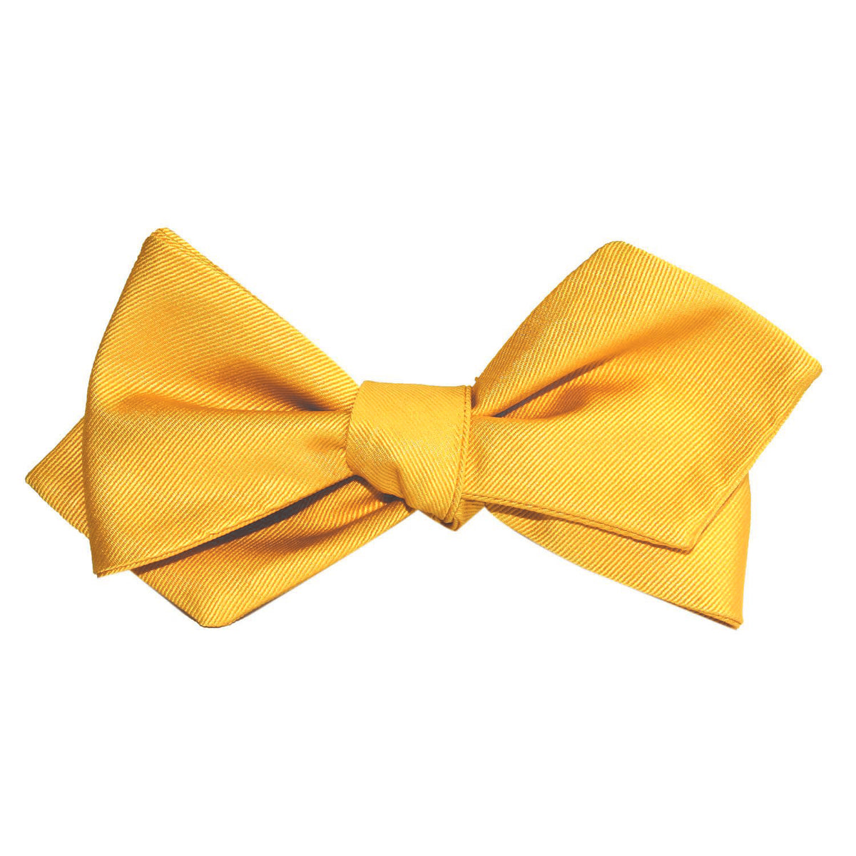 Banana Yellow Self Tie Diamond Tip Bow Tie 1