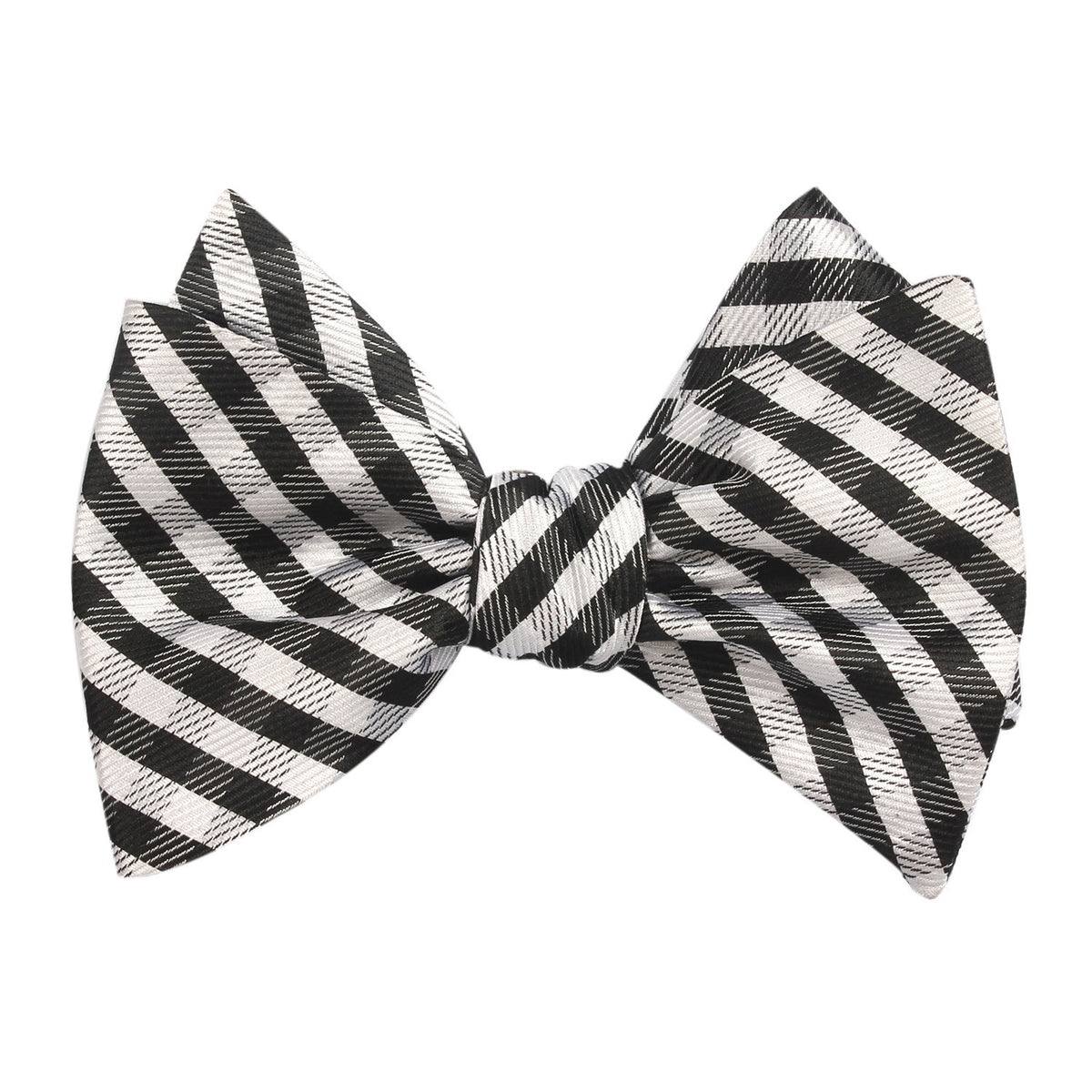 Black Gingham Self Tie Self Tie