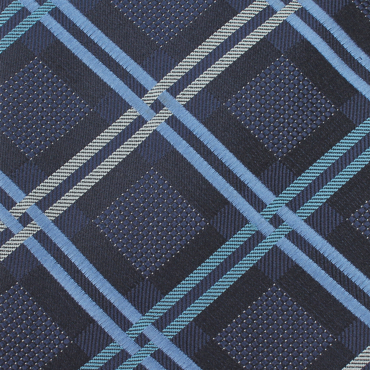 Blue X Tie  Fabric