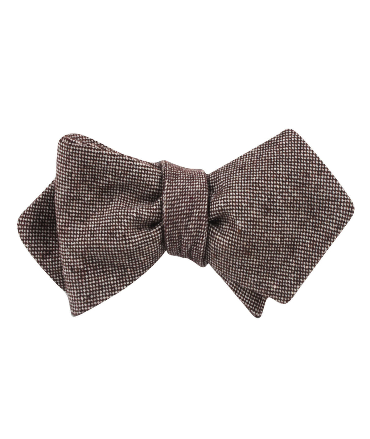 Brown Gingerbread Linen Diamond Self Bowtie