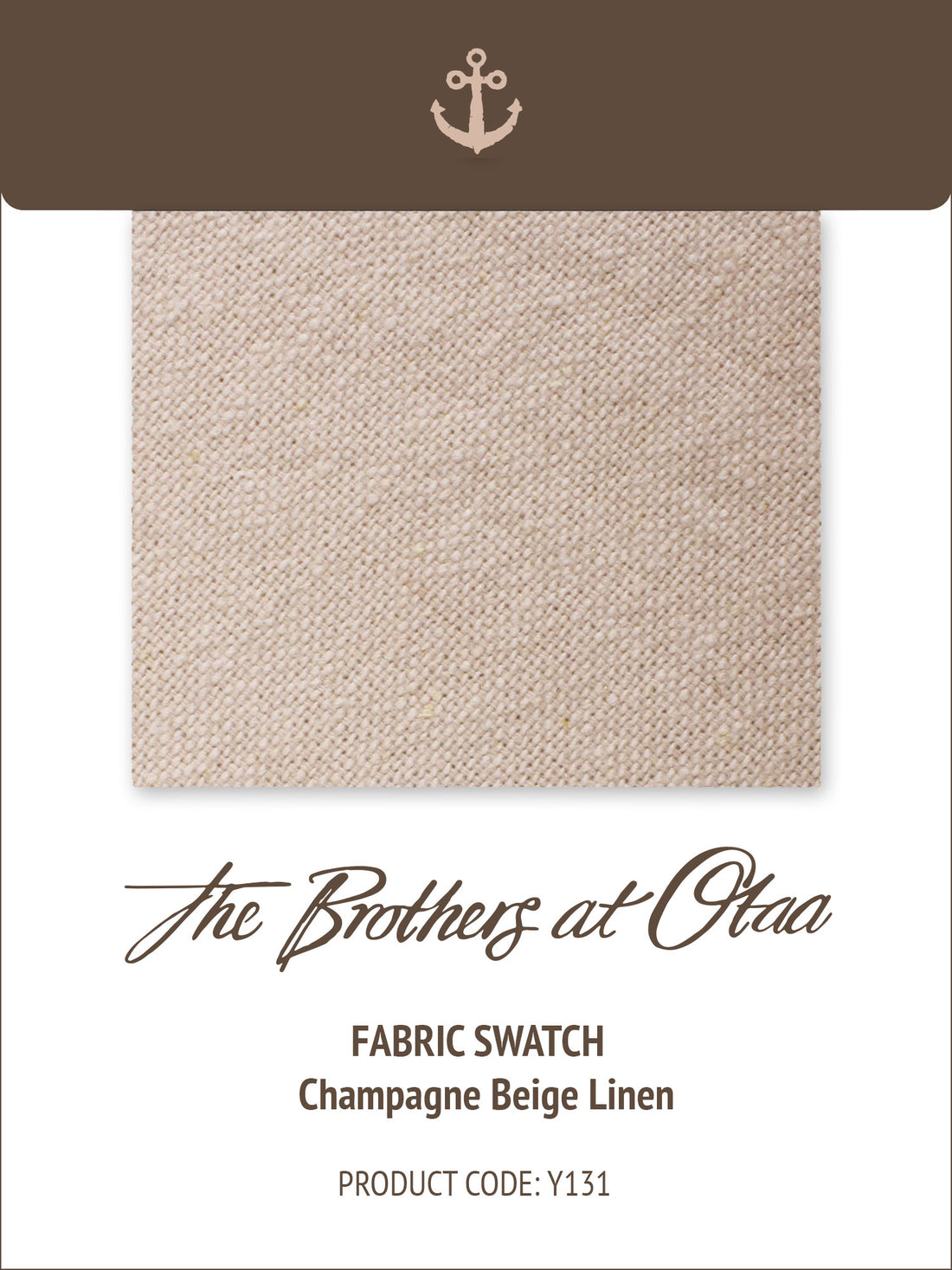 Champagne Beige Linen Y131 Fabric Swatch