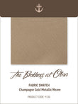 Champagne Gold Metallic Weave Y130 Fabric Swatch