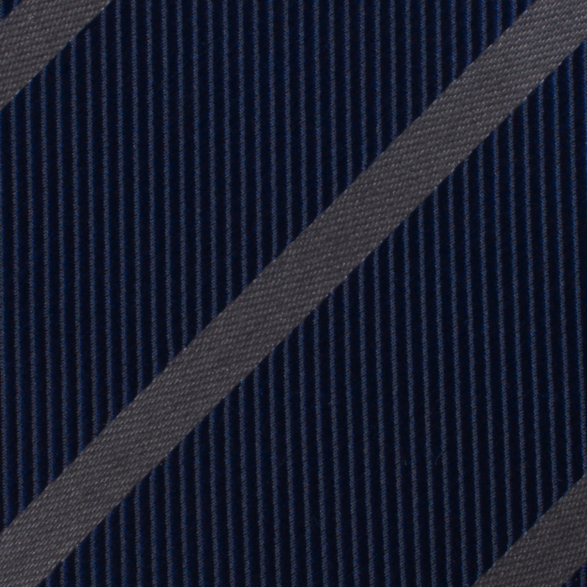 Charcoal Grey Striped Necktie | Classic Navy Blue Repp Tie | Mens Ties ...