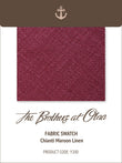 Chianti Maroon Linen Y200 Fabric Swatch