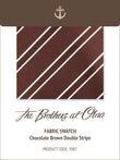 Chocolate Brown Double Stripe Y087 Fabric Swatch