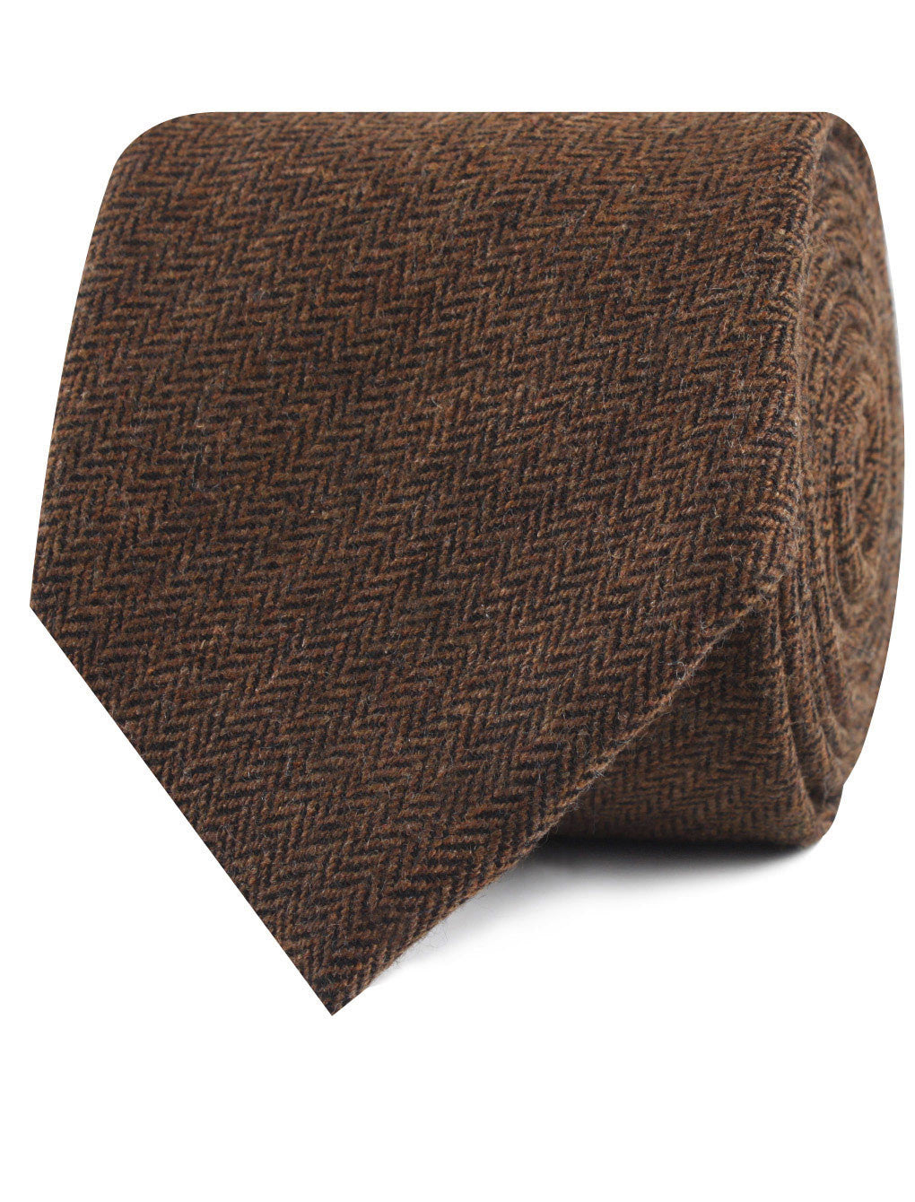Cinnamon Herringbone Tie | Shop Brown Ties | Men's Neckties Australia ...