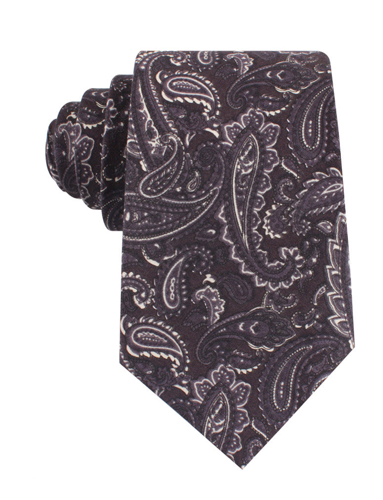 Culaccino Kettle Black Paisley Tie | Shop Vintage Ties | Men's Necktie ...