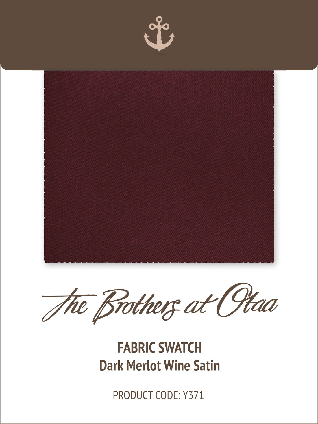 Dark Merlot Wine Satin Y371 Fabric Swatch