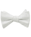 Diamond White Teardrop Paisley Self Tied Bow Tie