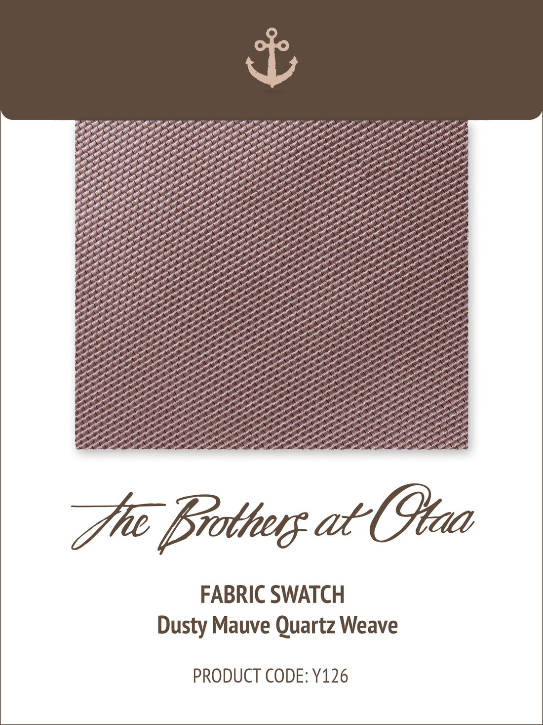 Dusty Mauve Quartz Weave Y126 Fabric Swatch