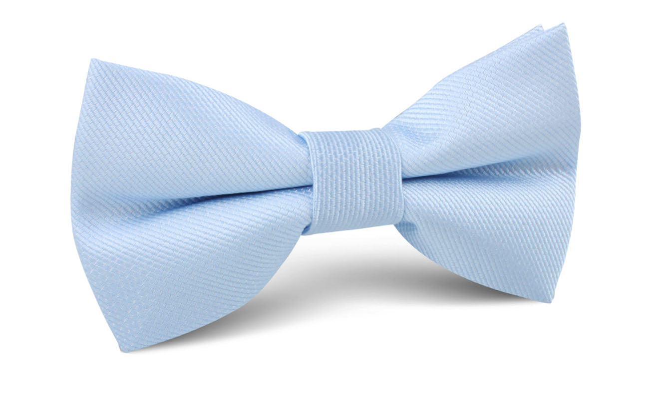 Dusty Ice Blue Weave Bow Tie | Men's Bowties | OTAA