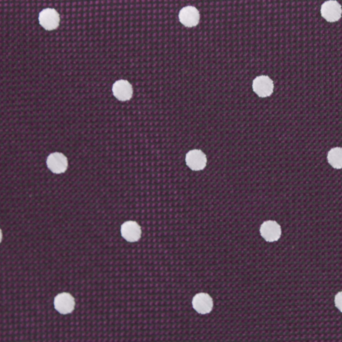 Eggplant Plum Purple with White Polka Dots Fabric Bow Tie M124