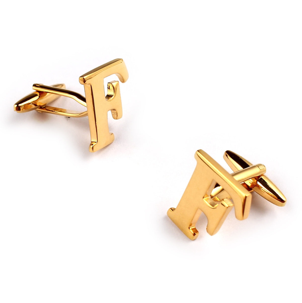 F Gold Cufflinks