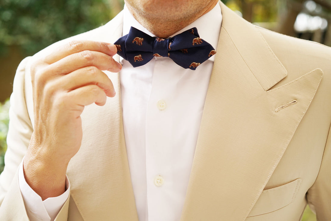 Grizzly Bear Diamond Bow Tie