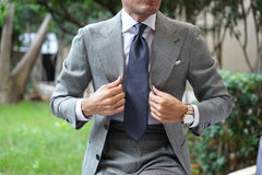 Gun Grey Satin Necktie | Men's Charcoal Tie | Professional Ties Online ...