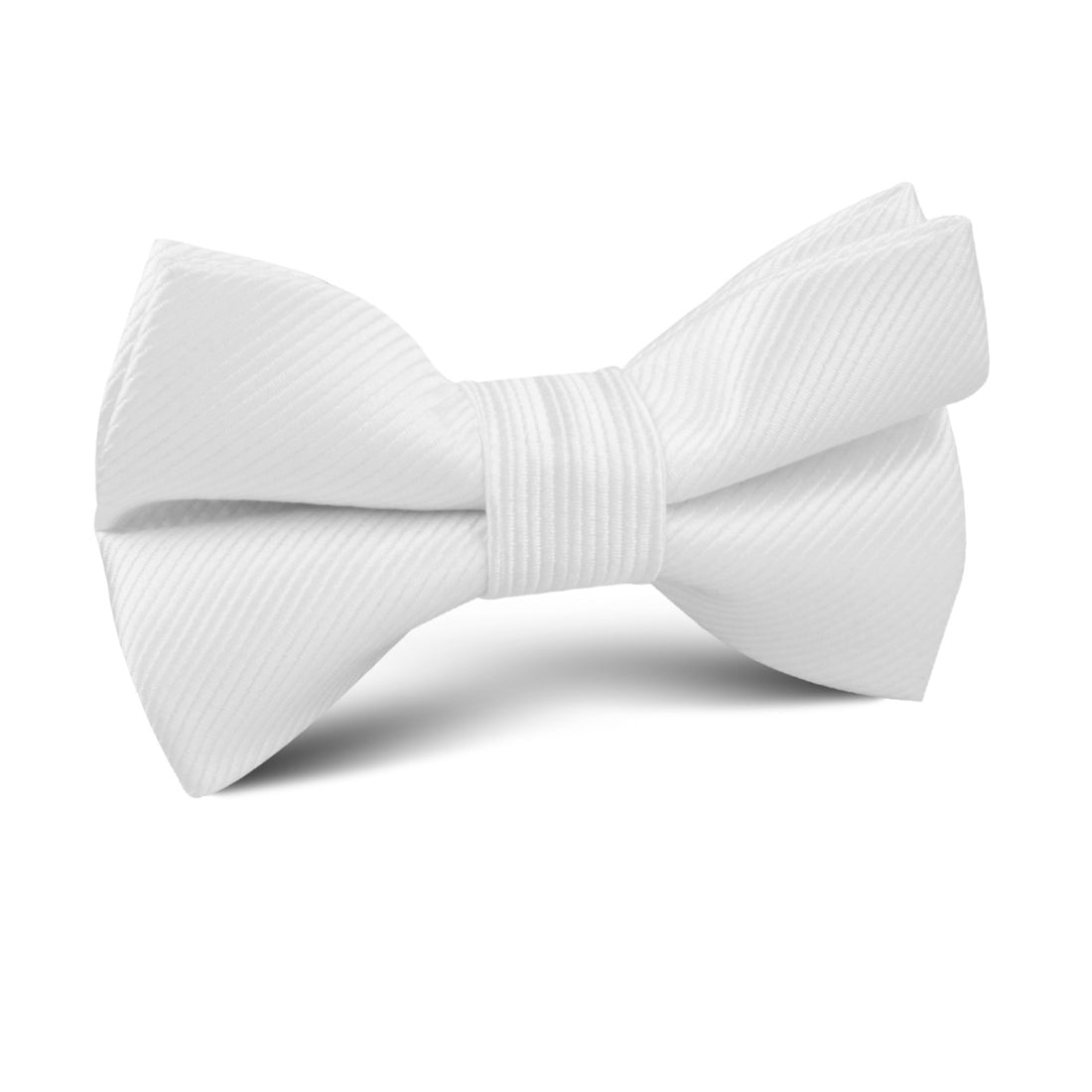 Ivory Crisp Twill Kids Bow Tie