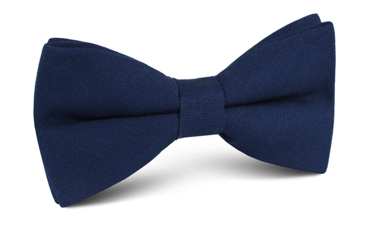 Jeune Fille Endormie Navy Linen Bow Tie | Dark Blue Pre-Tied Bowtie AU ...